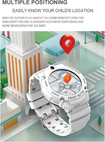 PTHTECHUS 4G Smart Watch Phone for Children - Kids Smartwatch with WiFi, Dail, Voice Messages & Video Calls, GPS Location, SOS, Camera and Pedometer for Boys Girl Present in Saudi Arabia