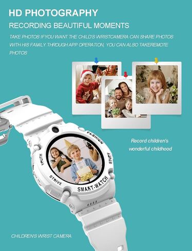 PTHTECHUS 4G Smart Watch Phone for Children - Kids Smartwatch with WiFi, Dail, Voice Messages & Video Calls, GPS Location, SOS, Camera and Pedometer for Boys Girl Present in Saudi Arabia