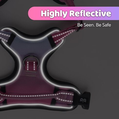 QQPETS No Pull Dog Harness with 2 Leash Clips，Adjustable Soft Padded Dog Vest, Reflective Outdoor Pet Oxford Vest with Easy Control Handle for Small to Large Dogs Walking Training in Kuwait