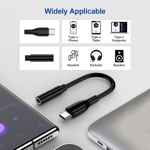 محول صوت USB C إلى 3.5 ملم لسماعات الرأس Google Pixel 8A 8 Pro 7 6 7A 6A، Samsung Galaxy S24 Ultra S23 FE Plus S22 A15 A55 A35، iPhone 15، كابل دونجل AUX أنثى من النوع C in Saudi Arabia