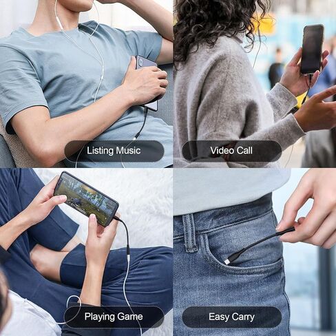 محول صوت USB C إلى 3.5 ملم لسماعات الرأس Google Pixel 8A 8 Pro 7 6 7A 6A، Samsung Galaxy S24 Ultra S23 FE Plus S22 A15 A55 A35، iPhone 15، كابل دونجل AUX أنثى من النوع C in Saudi Arabia