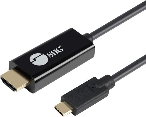 كابل SIIG بطول 6.6 قدم USB-C إلى HDMI نشط، HDMI 2.0 4K60 HDR، محمول لأجهزة الكمبيوتر المحمولة التي تعمل بنظام Windows وMac أو الهاتف الذكي والكمبيوتر اللوحي، يلزم وضع USB-C DP Alt (CB-TC0J11-S1) in Saudi Arabia
