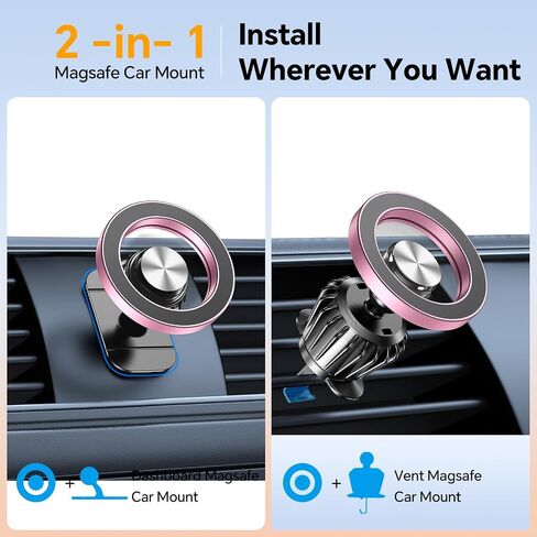 for Magsafe Car Mount【20 Strong Magnets】Magnetic Phone Holder for Car Phone Holder Mount Dash【360° 】Phone Holders for Your Car Accessories Cell phone Car Mount For iPhone 15 14 13 12 Pro Max Plus Max in Saudi Arabia