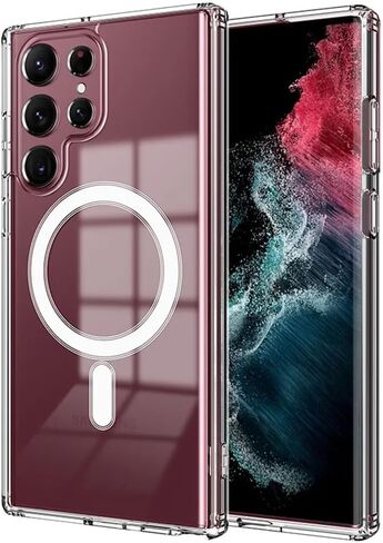 جراب Galaxy Note 20 Ultra مغناطيسي [يدعم شاحن Magsafe] لاسلكي مضاد للخدش ومضاد للصدمات غير لامع لحماية الكاميرا، غطاء هاتف رفيع رفيع لهاتف Samsung Galaxy Note 20 Ultra-Black in Kuwait