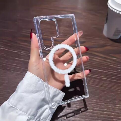 جراب Galaxy Note 20 Ultra مغناطيسي [يدعم شاحن Magsafe] لاسلكي مضاد للخدش ومضاد للصدمات غير لامع لحماية الكاميرا، غطاء هاتف رفيع رفيع لهاتف Samsung Galaxy Note 20 Ultra-Black in Kuwait