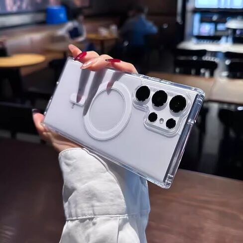 جراب Galaxy Note 20 Ultra مغناطيسي [يدعم شاحن Magsafe] لاسلكي مضاد للخدش ومضاد للصدمات غير لامع لحماية الكاميرا، غطاء هاتف رفيع رفيع لهاتف Samsung Galaxy Note 20 Ultra-Black in Kuwait