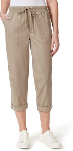 Gloria Vanderbilt Women's Pull on Drawstring Cargo Capri, LAKESIDE, 6 in Saudi Arabia