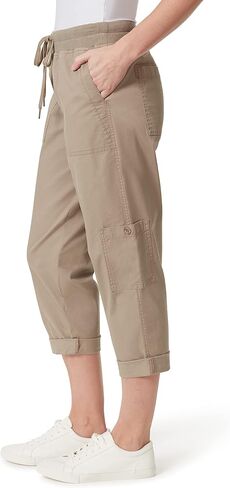 Gloria Vanderbilt Women's Pull on Drawstring Cargo Capri, LAKESIDE, 6 in Saudi Arabia
