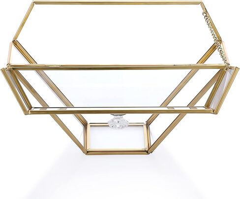 ELLDOO Gold Glass Coffee Filter Holder Coffee Paper Storage Container Filter Paper Dispenser Rack with Dustproof Cover in Saudi Arabia