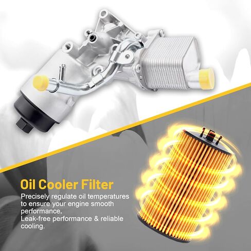 25199751 918-432 Engine Oil Cooler Filter Housing Assembly Adapter with Gasket, Insert, Cap Compatible with 2008-2019 Cruze Sonic Malibu Aveo, Buick Cascada, Pontiac G3, Saturn Astra 1.6L 1.8L in Saudi Arabia