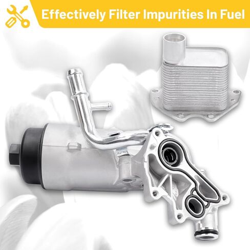 25199751 918-432 Engine Oil Cooler Filter Housing Assembly Adapter with Gasket, Insert, Cap Compatible with 2008-2019 Cruze Sonic Malibu Aveo, Buick Cascada, Pontiac G3, Saturn Astra 1.6L 1.8L in Saudi Arabia