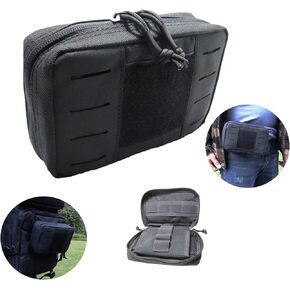 Molle Tools Organizer Horizontal Admin Pouch Multi-Purpose Utility Gadget EDC Tool Pouch Tactical Accessories Rip-Away First Aid Medical Bag Outdoor Hiking Fanny Storage Pack