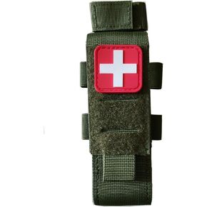 Laser Cut Molle Tourniquet Holder Pouch Tactical First Aid Kit Trauma Medical Shear Pouch Pen&Flashlight Holder IFAK TP Duty Belt Loop