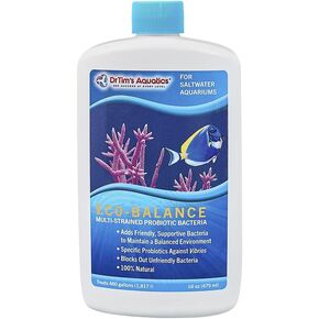 DrTim’s Aquatics Eco-Balance for Saltwater Aquariums – Multi-Strained, Supportive Probiotic Bacteria to Maintain a Balanced Fish Tank Environment-64 oz.