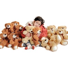 12 Pack Teddy Bears Bulk 13.5 inch Small Teddy Bear Stuffed Bears for Baby Shower Centerpiece Decorations for Christmas Valentine's Mother's Day for Kids or Adults (12 Light Brown)