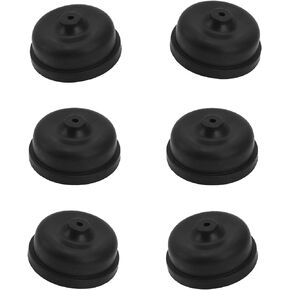 6Pcs Black Aquarium Diaphragm Air Pump Accessories EPDM Rubber Oxygen Pump Replacement Parts for Aquarium Fishing Oxygen Pump Aquarium Diaphragm Silicone Cup Parts Reolacements Fish and Aquatic Pets