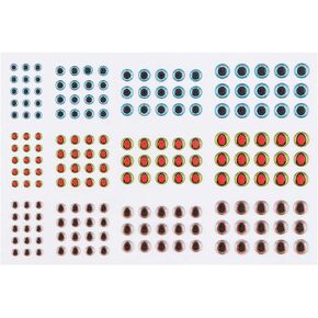 OriGlam 183pcs Fishing Lure Eye 4D Lifelike Realistic Artificial Fake Eyes, Fly Tying Lure Baits Fish Eyes Fishing Lure Eyes for DIY Making Fishing Bait Fly Tying Fishing 3/4/5/6mm