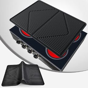 KindGa Stove Cover - Stove Top Covers for Electric Stove, 28 x 20 Inch Stove Guard Stove Top Protector, Silicone Stovetop Cover Induction Cooktop Mat for Kitchen Glass Stove Top, Counter rv Stove