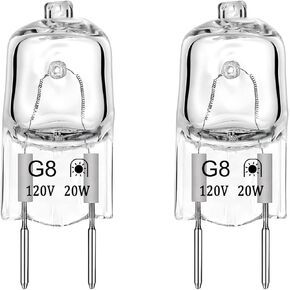Light Bulb for GE Microwave Oven, Halogen Light Bulb Fits for GE Samsung Kenmore Elite Maytag Over The Stove Range Microwave, G8/20W/120V Night Light/Stove Light Bulb, Replaces WB25X10019, 2 Pack in Kuwait