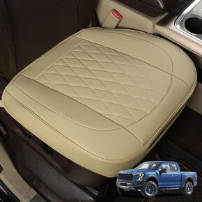 GIANT PANDA Premium PU Leather Rear Car Seat Cover Protector Anti-Slip Bottom Bench Seat Cover Fits 90% of Vehicles, Wrapping Around The Bottom, Grey