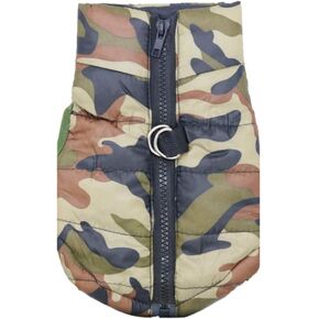 Pet Dog Winter Clothes Coat Cat Jacket Camo Warm Outfit for Small Boy Dog