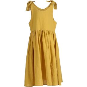Baby Toddlers Cotton Dresses Kids Little Girls Straps Sleeveless Casual Party Halter Dress 6 Months-6T