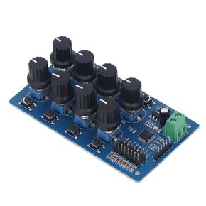 Eujgoov 8 Way Servo Controller, PCB onboard STM32 Knob Control Debug RC Servo Tester Knob Adjustment Controller with LED Indicator and Switchable Mode