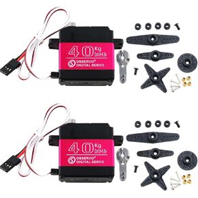 40KG Digital Servo High Speed Servo Motor 45 kg/cm.at (6.8V), Full Metal Gear Servo DS3240 for 1/8 1/10 1/12 Scale RC Boats and Cars (Control Angle 270°, Pack of 2)