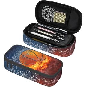 Soccer Pencil Case for Boys Teens Men, Sports Pencil Box with Soccer Balls Pattern, Large Capacity Durable Pencil Pouch Storage Pen Bag Organizer Stationery for Adults Work Office