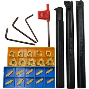 5/8" shank MGIVR2016-2 S16Q-MWLNR08 S16Q-SCLCR09 Internal groove cutter bar Internal turning tool with 20pcs MGMN200-G WNMG080404-MA CCMT09T304 Carbide inserts