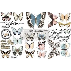Redesign with Prima - Small Transfers 6"x12" 3 Sheets Rub on Transfers for Furniture Vintage Rub on Transfers Stickers for Crafts Classic Spring Summer Autumn Decoration