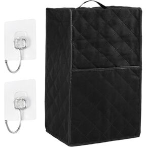 CALIDAKA Kitchen Blender Dust Cover, Blender Covers Compatible with Most Blender, with 2 Hooks, Polyester Dust Proof Stain Resistant Blender Cover for Home Kitchen (Black)