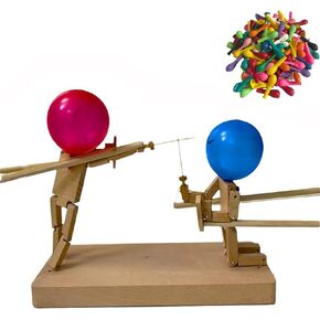 دمى سياج خشبية، معركة بالون رجل الخيزران، لعبتين قتال رجل خشبي، لعبة حفلة بالون سياج جديدة، مع 30 بالونة، 4 أسلحة عشوائية in Kuwait