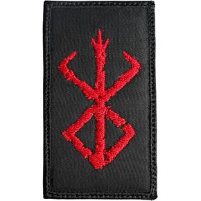 رقعة شعار الفايكنج Berserker Rune - معنويات عسكرية تكتيكية مضحكة مطرزة بخطاف تثبيت يدعم خلفية سوداء in Kuwait