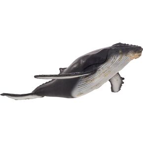 MOJO Large Hump Back Whale Realistic International Wildlife Toy Replica Hand Painted Figurine