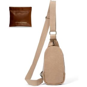 Original Crossbody Diaper Bag With Plain Ivory Strap - Small, Compact & Organized Diaper Bag