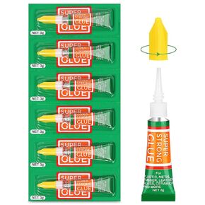 3g X 12 Pack Super Glue Strong Adhesive, Cyanoacrylate Adhesive Instant Drying Glue for Plastic, Wood, Metal, Crafts, Home Kitchen Utensil Repair Permanent