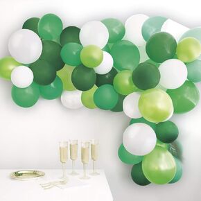 Green Latex Balloon Arch Kit (40 Pcs) - Assorted Size Balloons - Ideal for Birthdays, Weddings & Theme Events