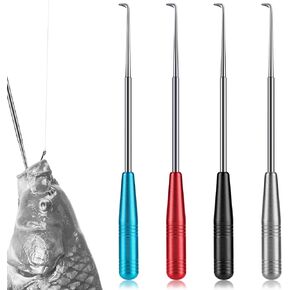 TIESOME 4 Pcs Fish Hook Quick Remover Tool, Fishing Hook Security Extractor Fish Hooks Quick Removal Device Hook Remover Detacher Tool Hook Extractor Equipment Kits Fishing Gear with Storage Tube