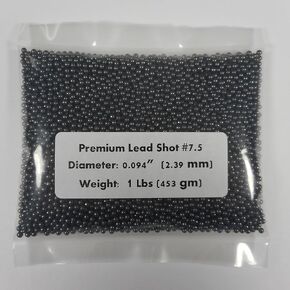 Lead Shot Balls #7.5 bag 1 lbs (16 oz) (453 gm) (0.094") (2.39 mm) Dia in Saudi Arabia