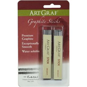Art Graf Water-soluble Graphite, Grey 2 Sticks Per Card