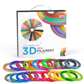 ATARAXIA ART 3D Stencil Book 40 Patterns, Drawing Molds Design Paper for 3D Pen, Reusable Colorful 20 Sheets 40 Pattern, Clear Pad & 2 Finger Caps, Painting Graffiti Template for 3DPen Kids DIY Gifts