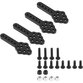 Lantro JS Rear Shock Mount, 51mm Adjustable 2 Colors RC Car Shock Mounts, for RC Car Replacement for 1/10 RC Crawler Repair(Black)