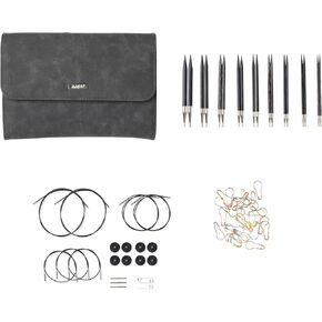 Knit Picks Options Wood Interchangeable Knitting Needle Set with Case and Stitch Markers (Clark)