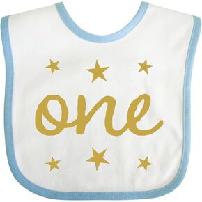 inktastic 1st Birthday Outfit 1 Gold Baby Bib