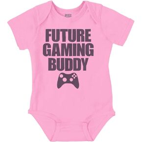 Brisco Brands Future Gaming Buddy Gamer Dad Joke Baby Romper Boys or Girls