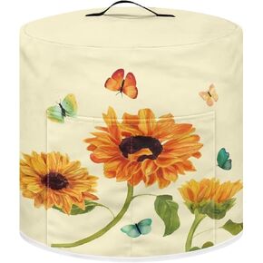 Dolyues Sunflower Pressure Cooker Cover Slow Cooker Dust Cover, Floral Protective Cover Round Air Fryer Cover with Top Handle Rice Cooker Cover Electric Cooker Dust Covers in Kuwait