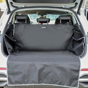 SUV Cargo Liner for Dogs Waterproof Anti-Slip Prevent Scratch Dog Seat Cover Mat with Bumper Flap Protector Protects Against Dirt & Fur Universal Fit (Black)