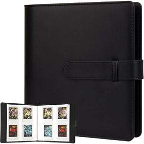 256 Pockets Photo Album for Fujifilm Instax Mini Camera, Photo Album for Polaroid, Leather Cover, Photo Album for Instax Mini 12 11 9 40 90 8 7 Evo LiPlay Instant Camera, 2x3 Photo Album (White)