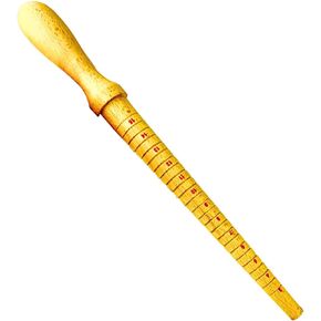 BENCH WIZARD 13" Classic Ring Mandrel | Sizes 3-15 Marked | Half Increment Sizes Included | Constructed in Blond Wood | Smooth Finish & Ergonomic Grip Handles